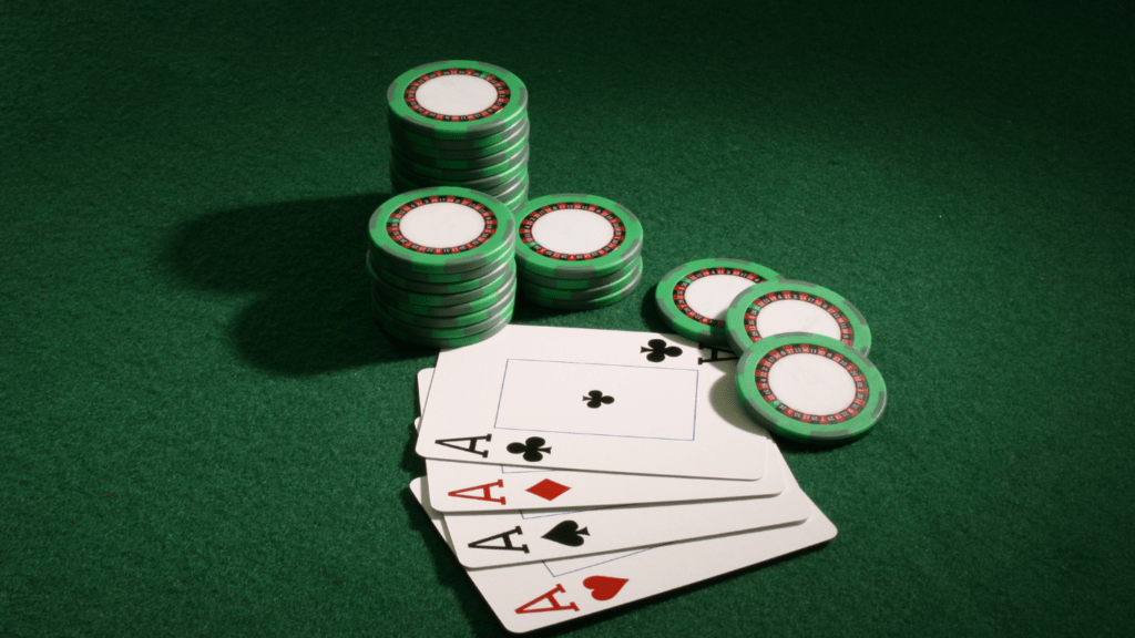 green chips and ace cards