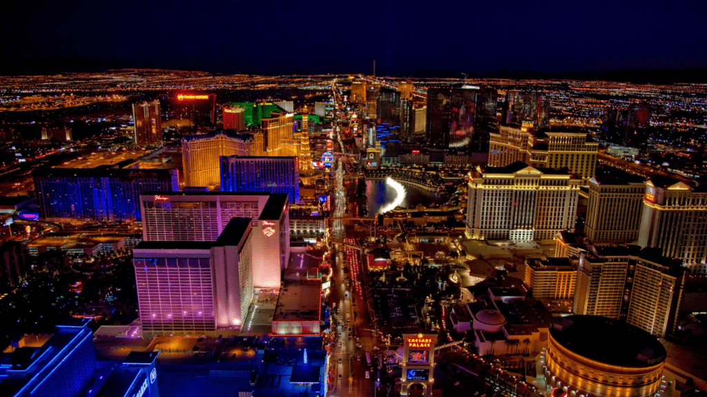 las vegas aerial shot