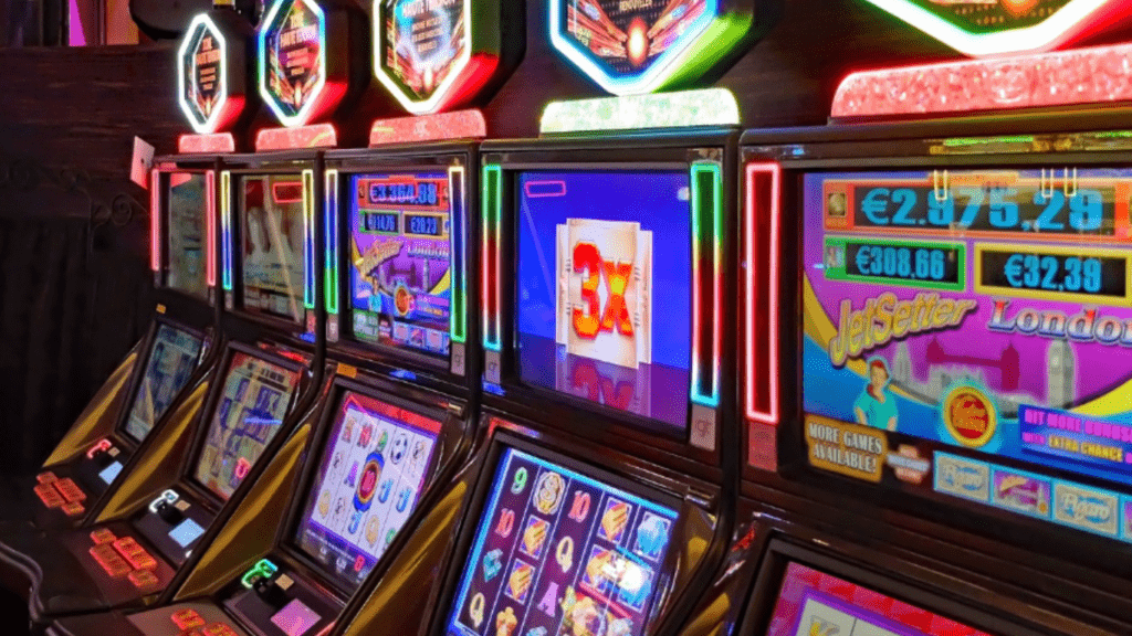 series of slot machines